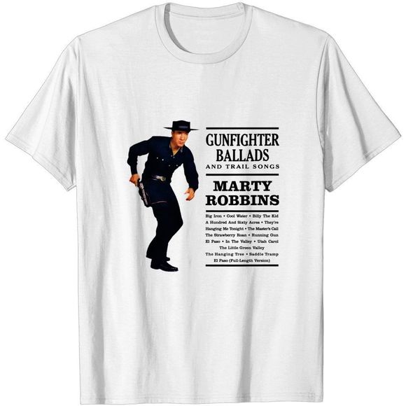 Marty Robbins Gunfighter Ballads Big Iron Marty Robbins T-shirt - Picture 1 of 4